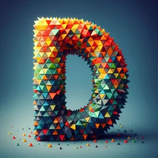 Geometric shapes — litera D