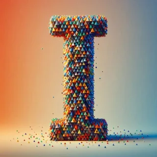 Geometric shapes — litera I (wariant 2)