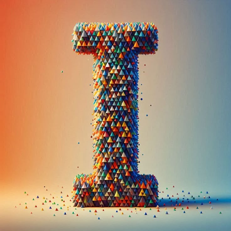 Geometric shapes — litera I (wariant 2)
