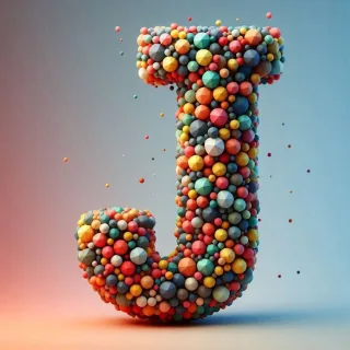 Geometric shapes — litera J (wariant 2)