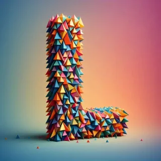 Geometric shapes — litera L (wariant 2)