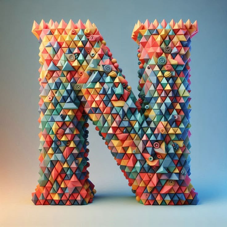 Geometric shapes — litera N (wariant 2)