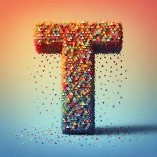 Geometric shapes — litera T (wariant 2)