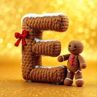 Gingerbread man — litera E