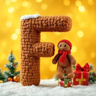 Gingerbread man — litera F