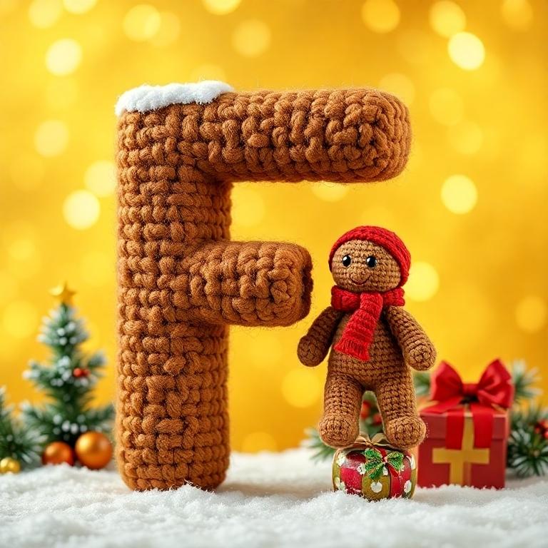 Gingerbread man — litera F