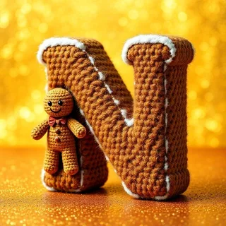 Gingerbread man — litera N