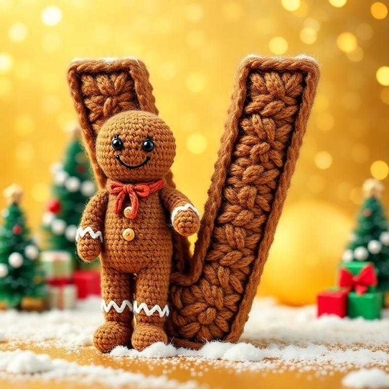 Gingerbread man — litera V
