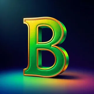 Gold and green bright — litera B
