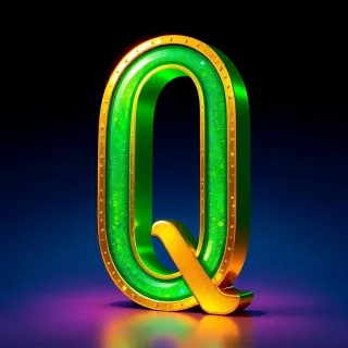 Gold and green bright — litera Q