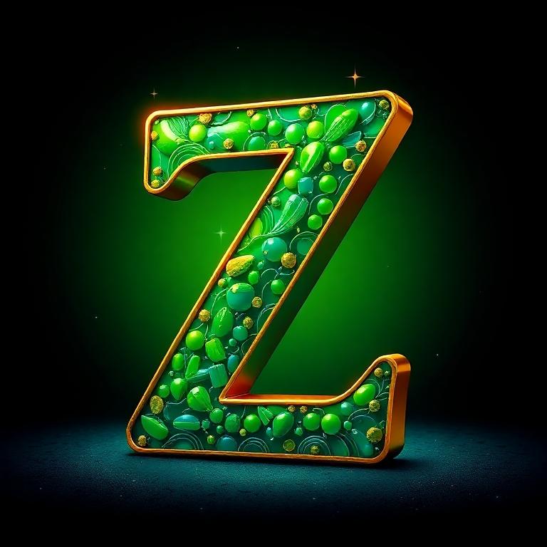 Gold and green bright — litera Z