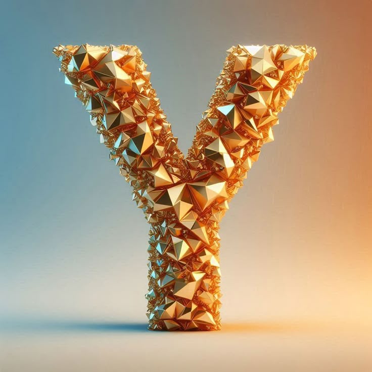 Gold crystal — litera Y (wariant 2)