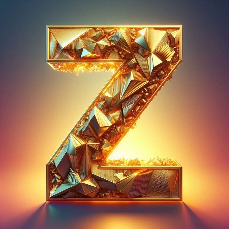 Gold crystal — litera Z