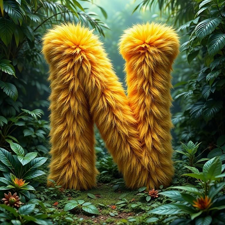 Gold fur — litera N