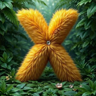 Gold fur — litera X