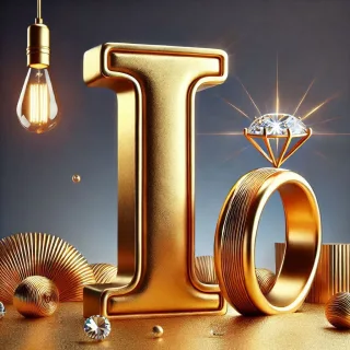 Gold ring — litera I