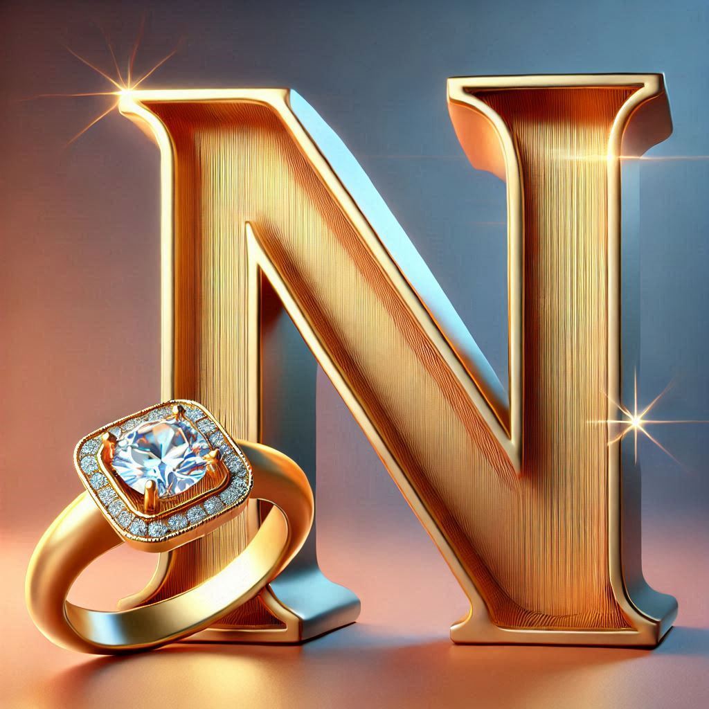 Gold ring — litera N