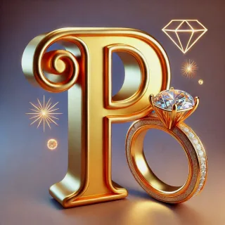 Gold ring — litera P