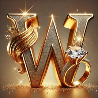 Gold ring — litera W