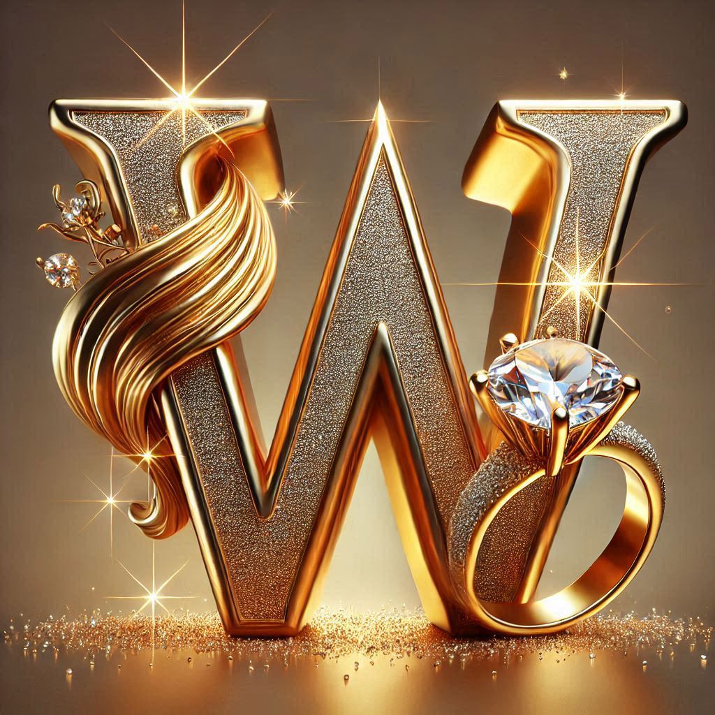 Gold ring — litera W
