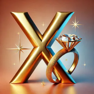 Gold ring — litera X