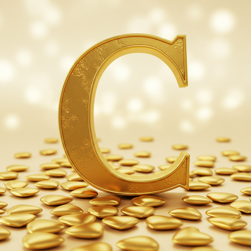 Golden hearts — litera C