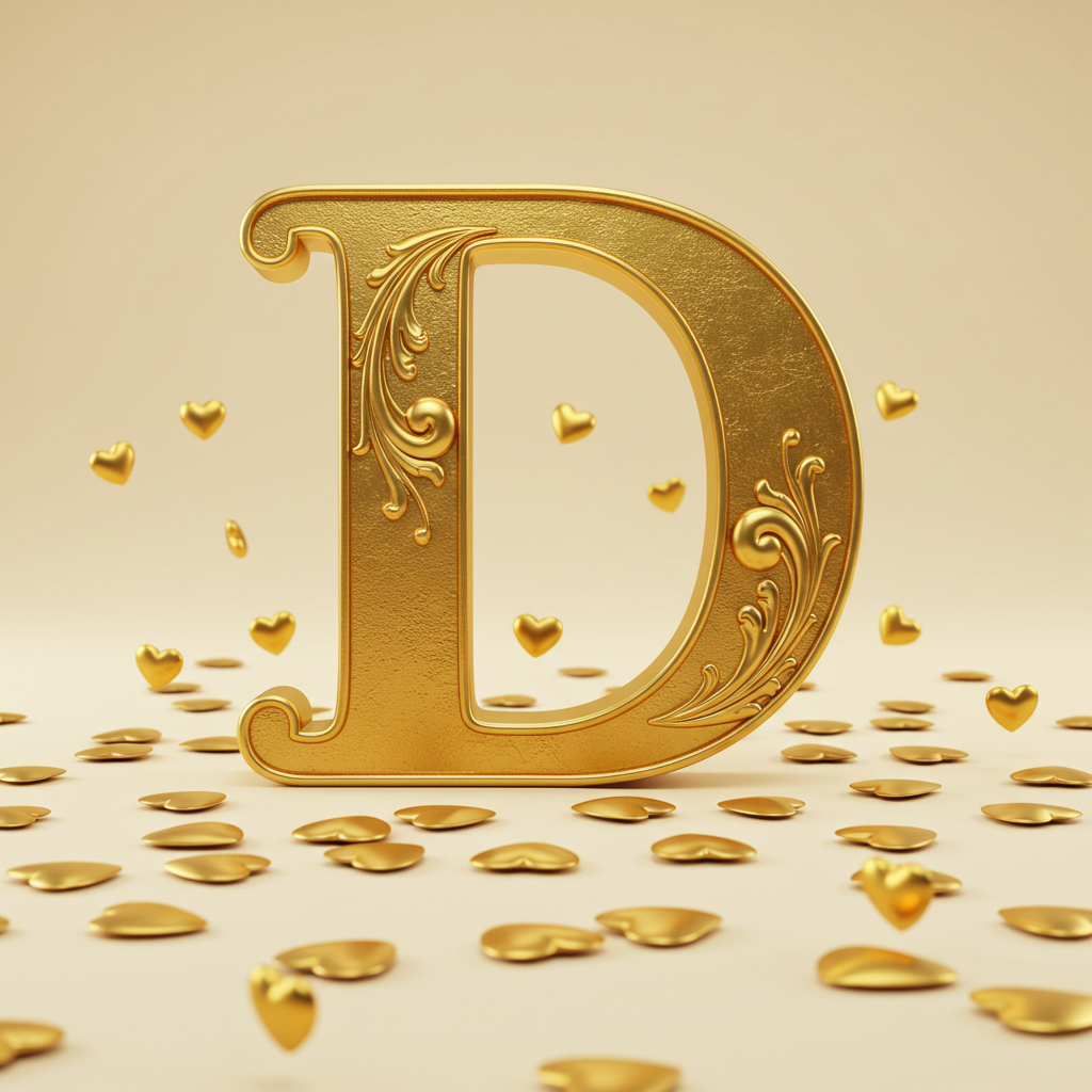 Golden hearts — litera D
