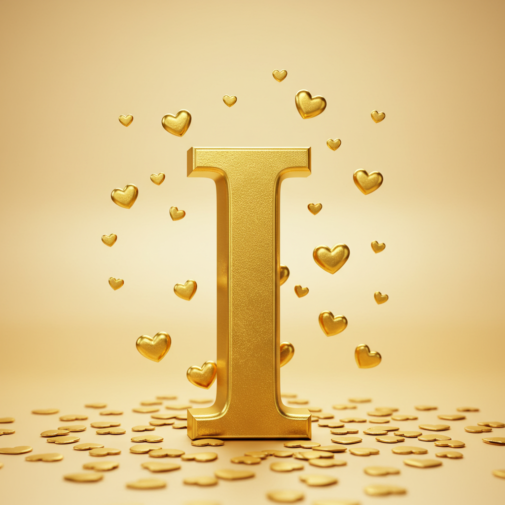 Golden hearts — litera I