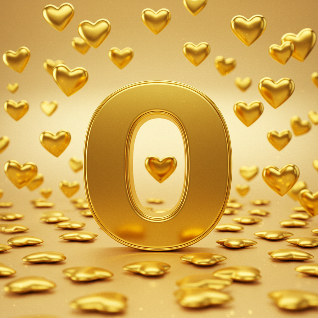 Golden hearts — litera O