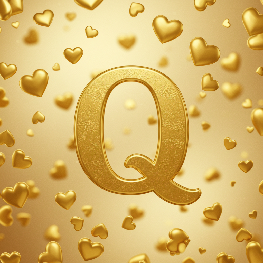Golden hearts — litera Q