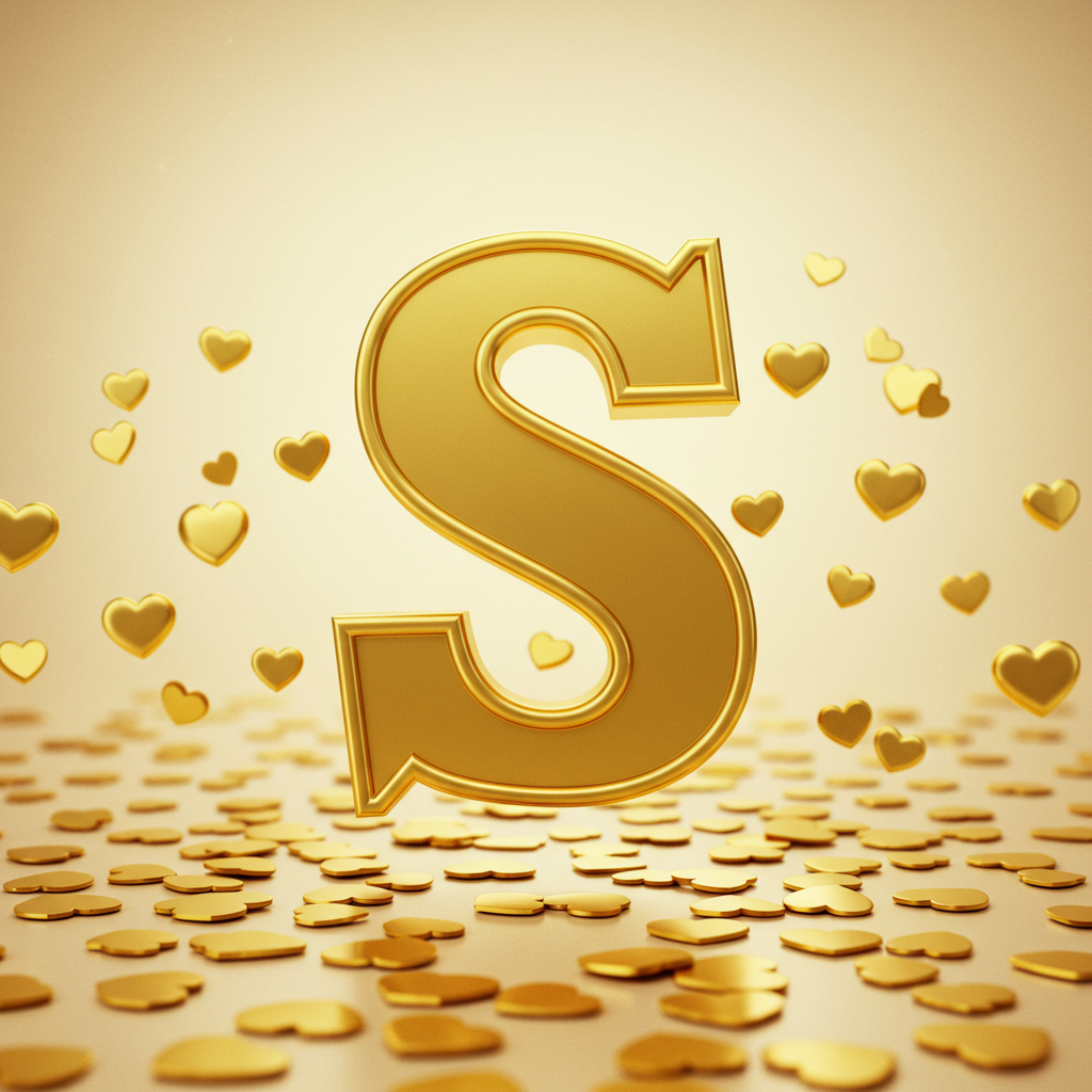 Golden hearts — litera S