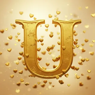 Golden hearts — litera U