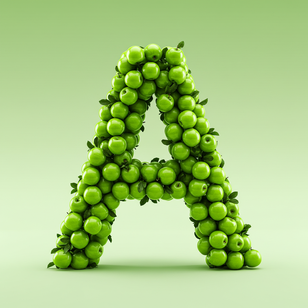 Green apples — litera A