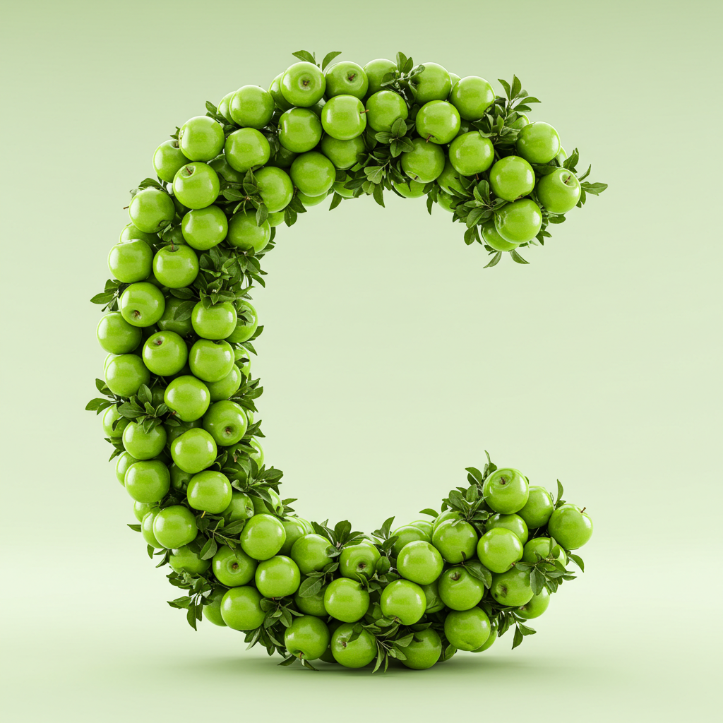 Green apples — litera C (wariant 2)