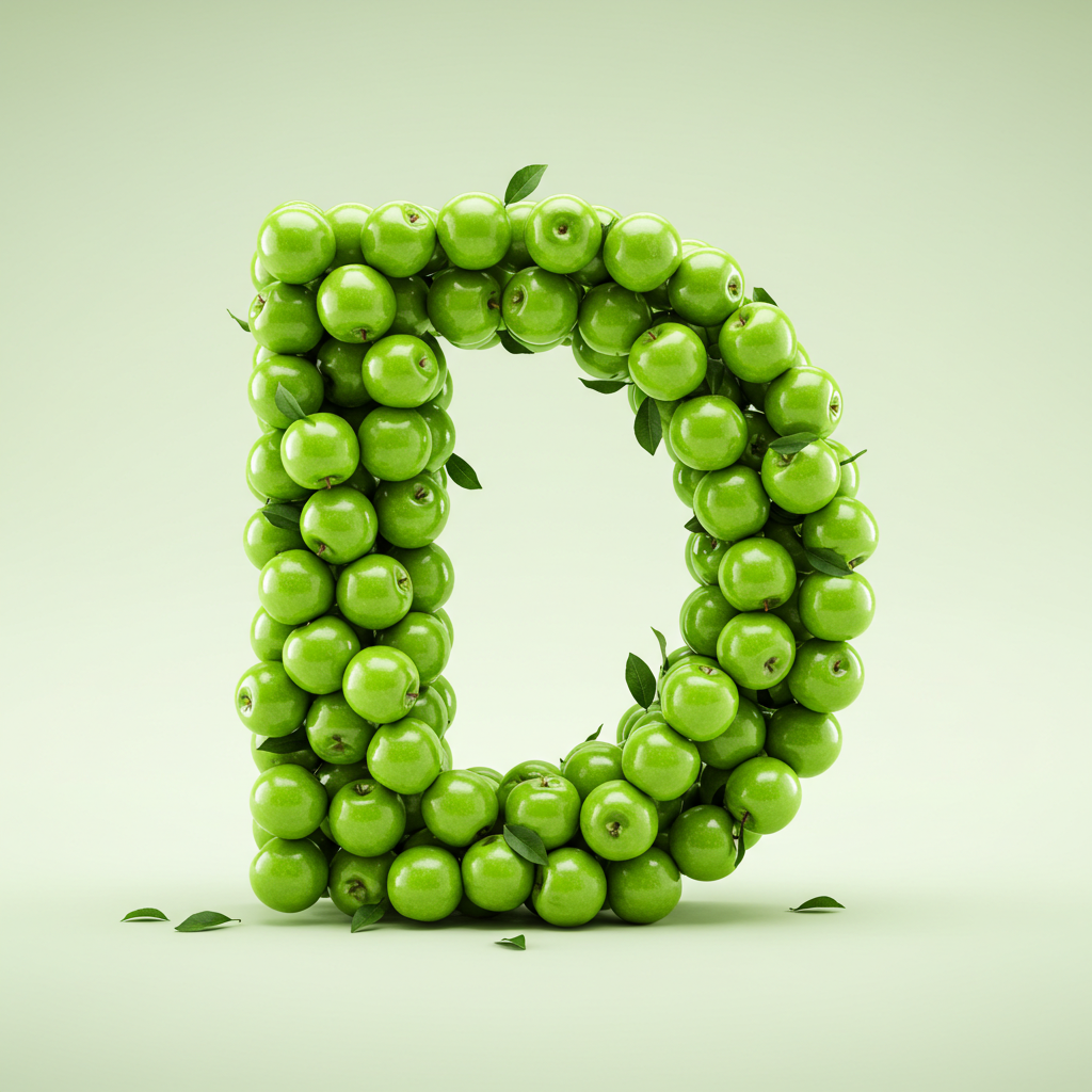 Green apples — litera D