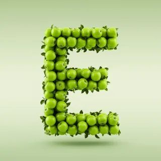 Green apples — litera E
