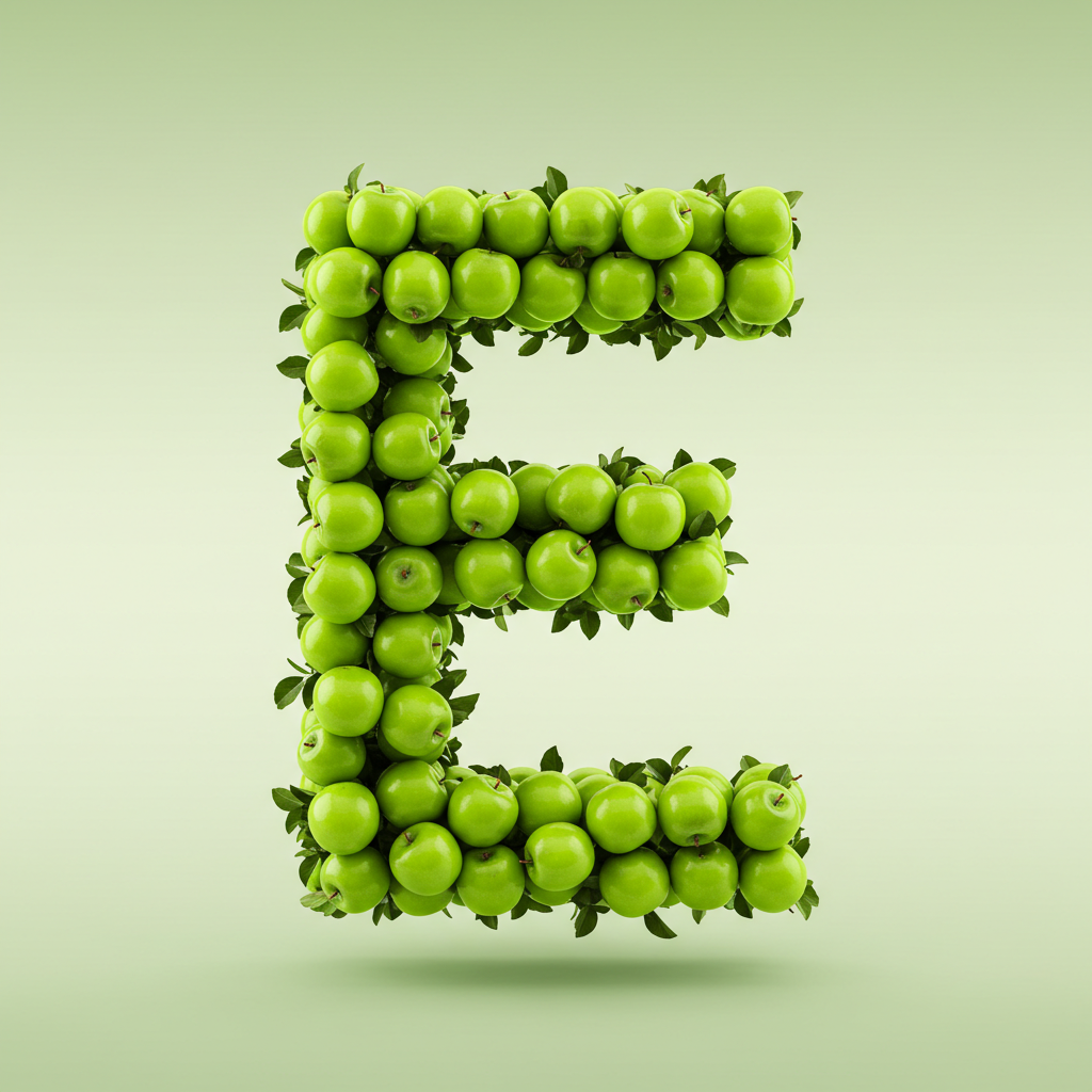 Green apples — litera E