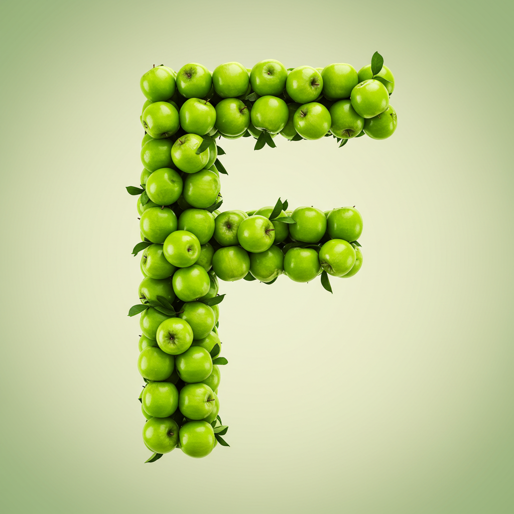 Green apples — litera F