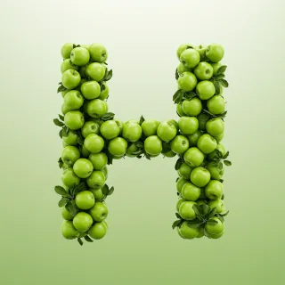 Green apples — litera H