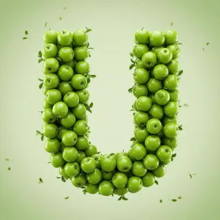 Green apples — litera U