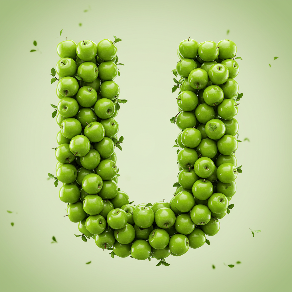 Green apples — litera U