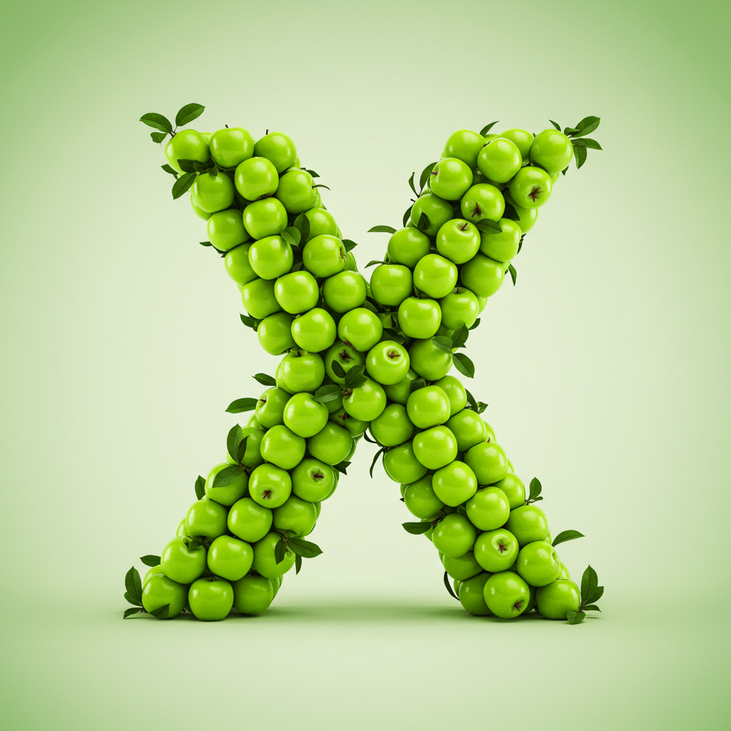 Green apples — litera X