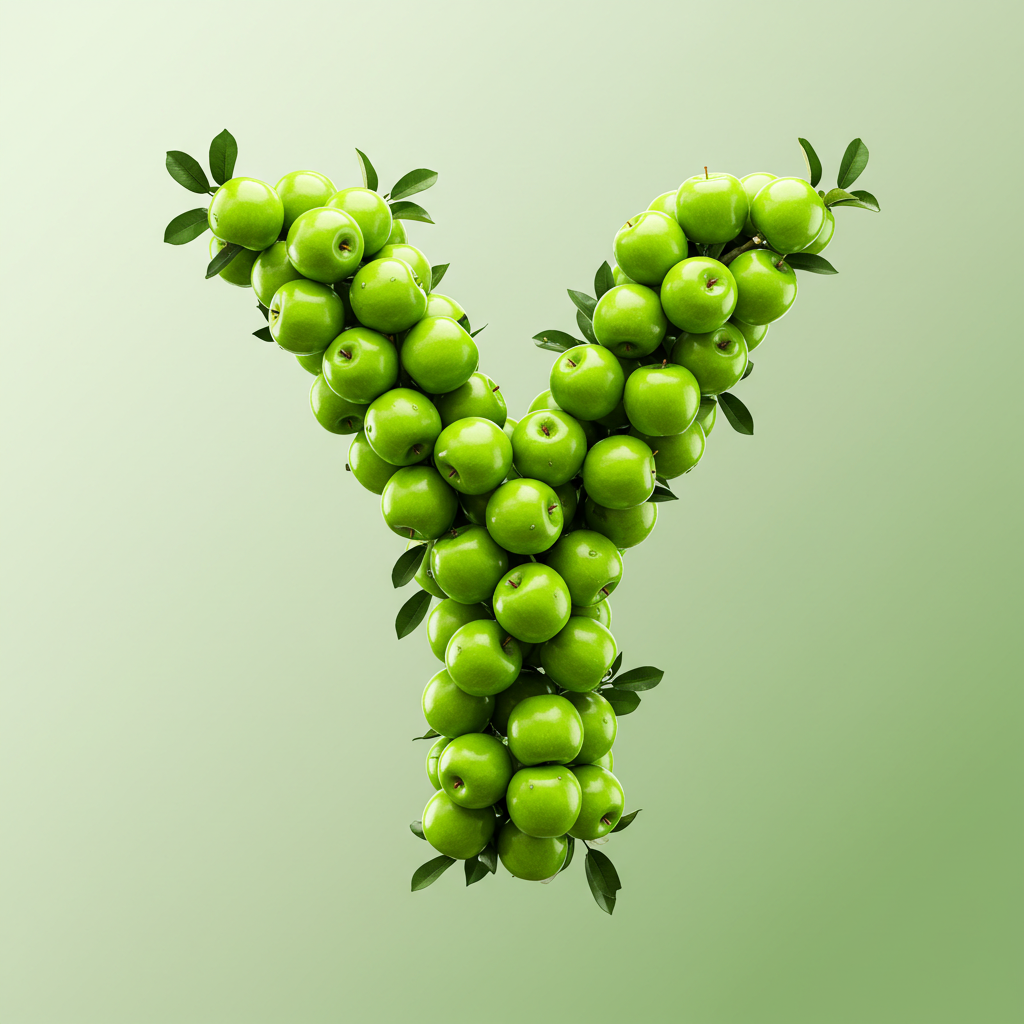Green apples — litera Y (wariant 2)