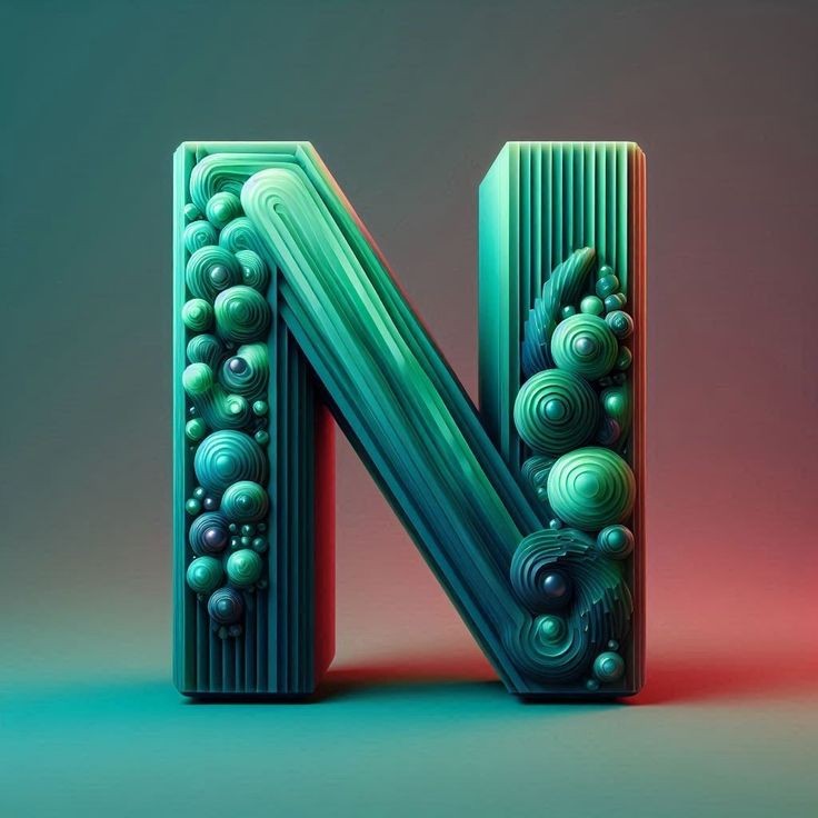 Green crystal — litera N
