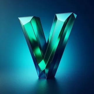 Green crystal — litera V