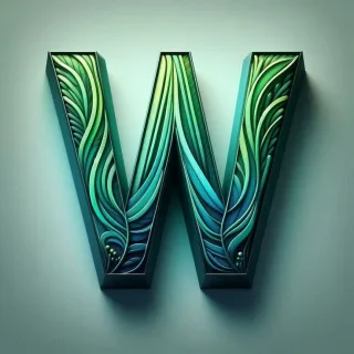 Green crystal — litera W