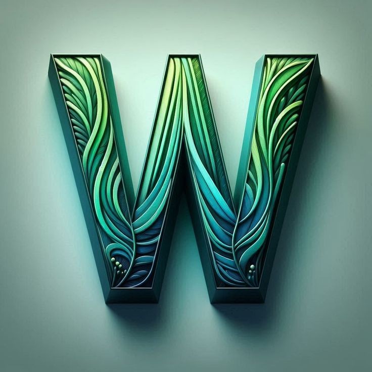 Green crystal — litera W