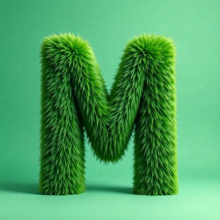 Green fur — litera M