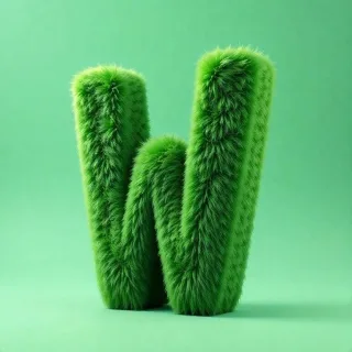 Green fur — litera W