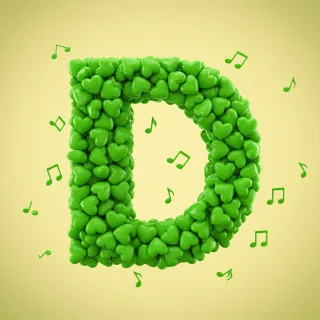Green hearts — litera D
